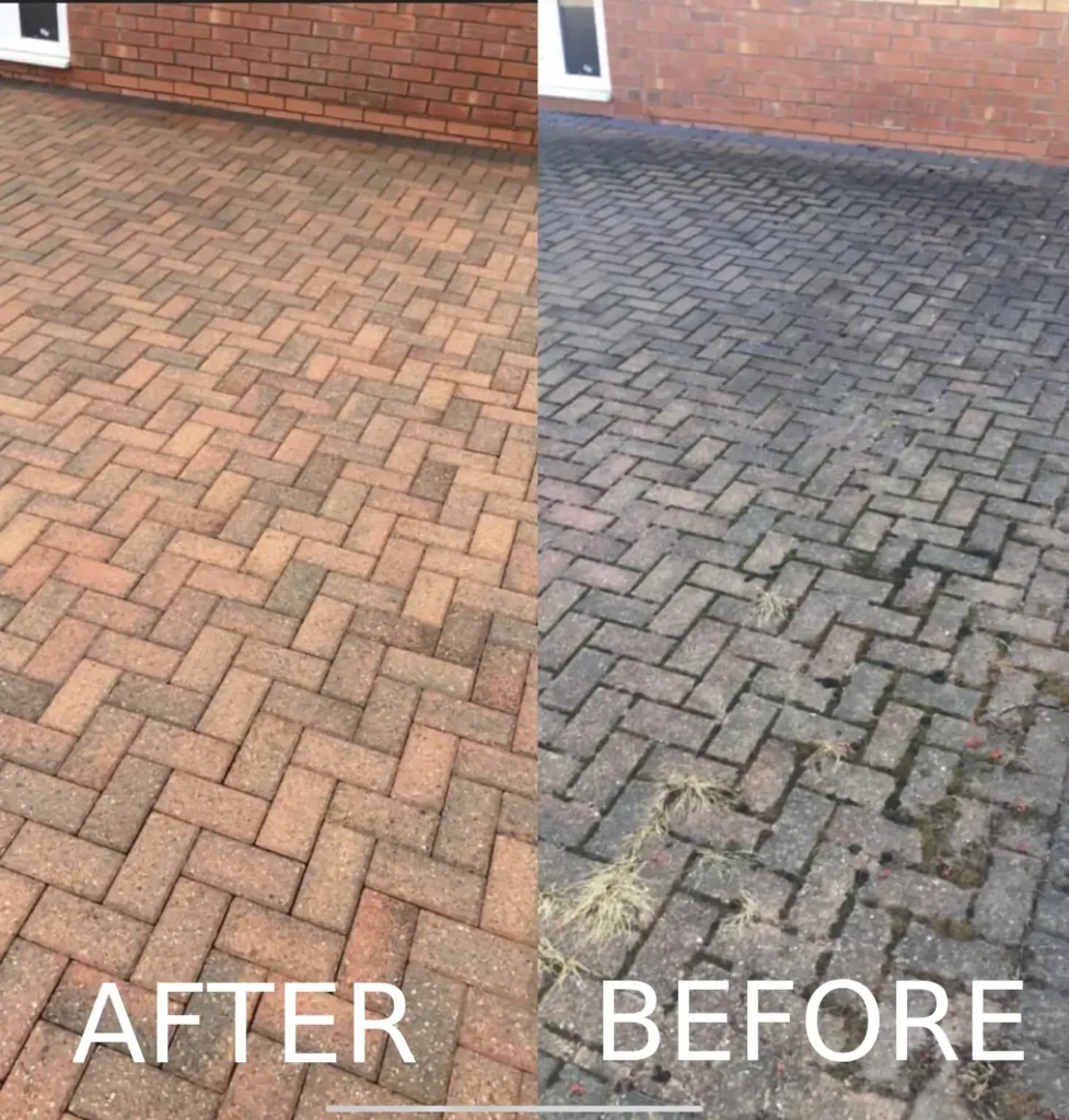 clean patio before and after