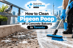 How to Clean Pigeon Poop off a Concrete Balcony in Toronto
