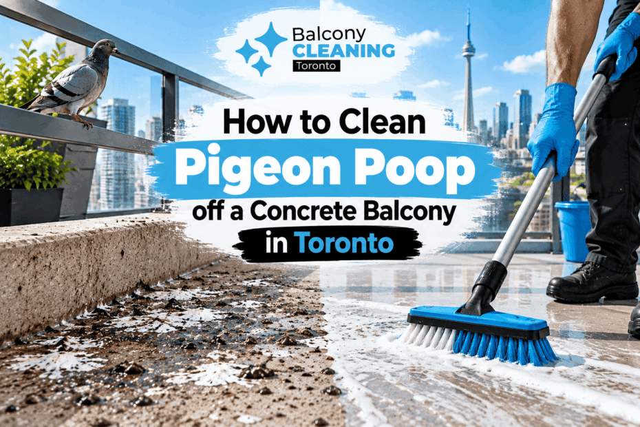 How to Clean Pigeon Poop off a Concrete Balcony in Toronto